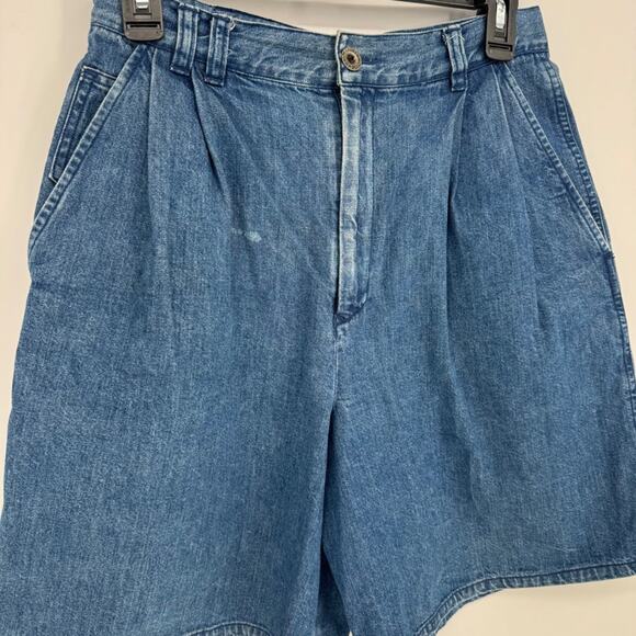 Polo Ralph Lauren Vintage 90's country Denim Pleated High Waisted Shorts Size 8 - Picture 3 of 7